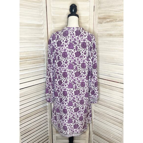 Natalie Martin SammIe Pintuck 100% Silk Dress Violet Geranium XL NWT - Picture 2 of 5